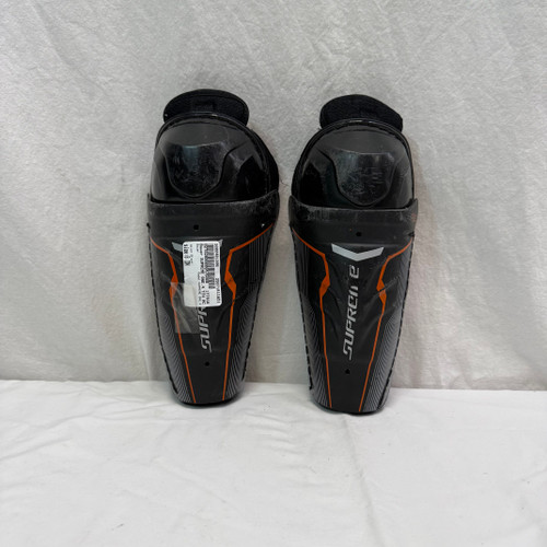 Vist Large View of Product Image Which is Used Bauer SUPREME 0NE.4 Youth Shin Guards Black 8"