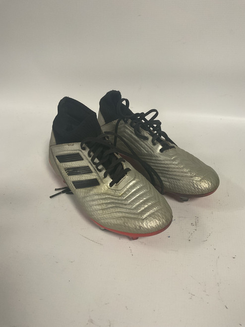Vist Large View of Product Image Which is Used Adidas Soccer Cleats Grey Senior 6.5