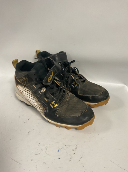 Vist Large View of Product Image Which is Used Under Armour Adult FB Cleats White Senior 10.5