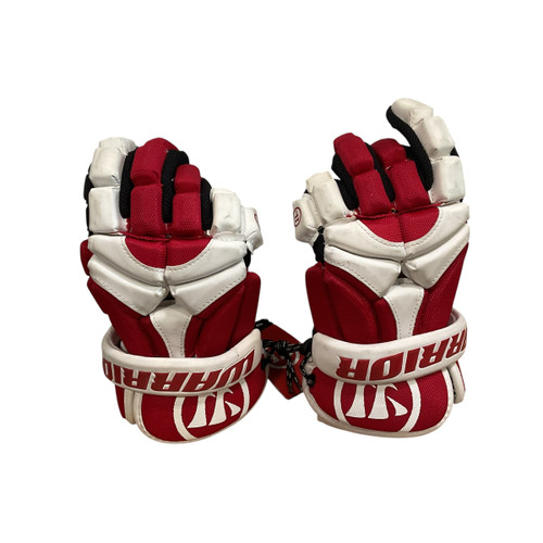 Used Warrior MAC D-LITE GLOVES Lacrosse Gloves Junior Red 11" 11813-S000328019