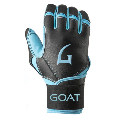 Vist Large View of Product Image Which is New GOAT LONG CUFF BK/ELECTRIC BLUE YT SM SLIGHT COSMETIC BLEM