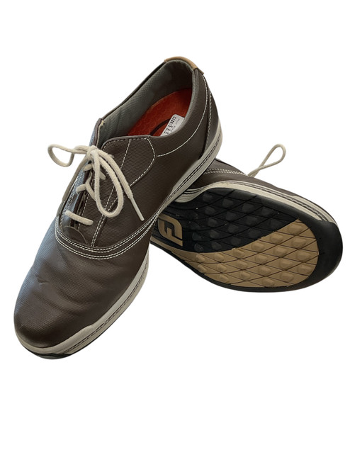 Vist Large View of Product Image Which is Used Foot Joy Mens Golf Shoes Brown Senior 8.5