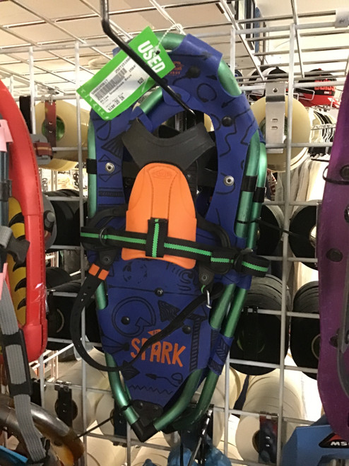 Vist Large View of Product Image Which is Used Atlas Snowshoes Boys Navy Blue 20"