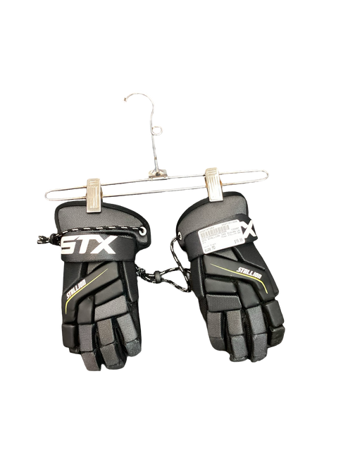 Used STX STALLION 200 Lacrosse Gloves Junior Black MD 11649-S000147283