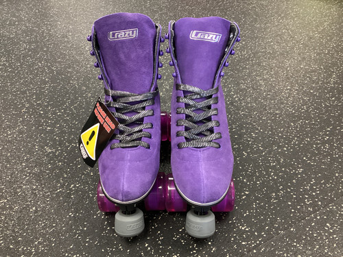 Used CrazySkates Evoke Purple Senior Roller Quad Skates Purple Senior 9.5 11801-S000048114