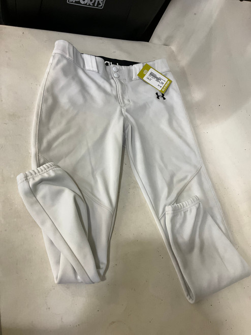 Vist Large View of Product Image Which is Used Under Armour BASEBALL PANTS YLG BB/SB Pant Boys White LG 11790-S000046759