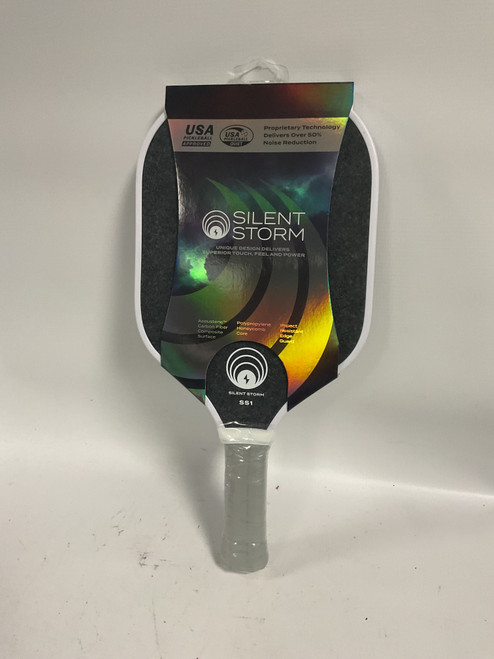 Vist Large View of Product Image Which is Used USA SILENT STORM Pickleball Racquet Black