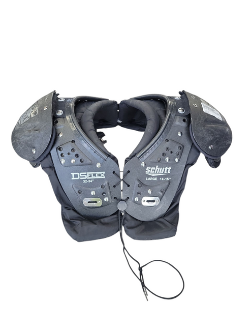 Used Schutt DS FLEX YOUTH SHOULDER PADS FB Shoulder Pads Black LG 11708-S000181063