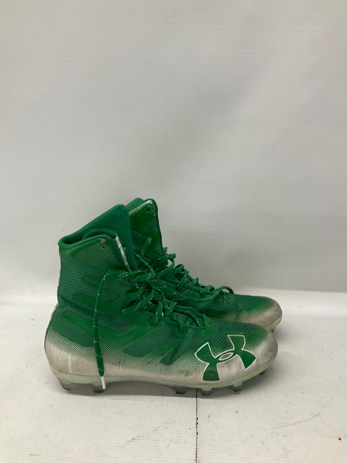 Used Under Armour HIGHLIGHT HIGHTOPS Adult FB Cleats Green Senior 9 11836-S000028403