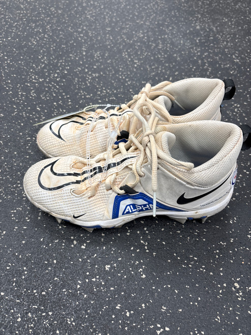 Used Nike Alpha Menace 3 Jr FB Cleats White Junior 05 10558-S000238728