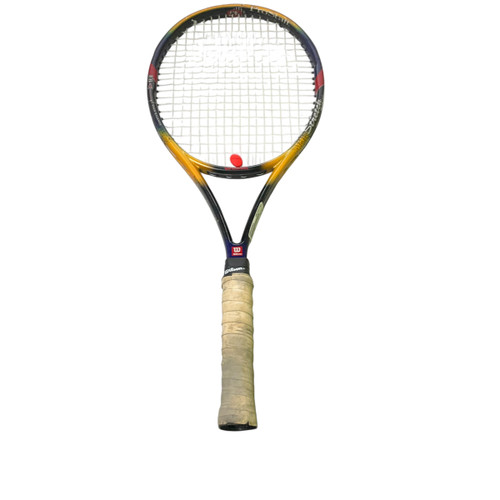 Vist Large View of Product Image Which is Used Wilson PRO STAFF 4.7 EB Adult Tennis Racquet Gold 4 3/8" 11484-S000284023