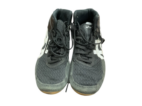 USED Asics Wrestling Shoes Black Junior 04