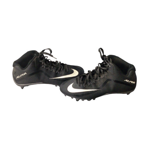 Used Nike ALPHA Adult FB Cleats Black Senior 10 11760-S000078727