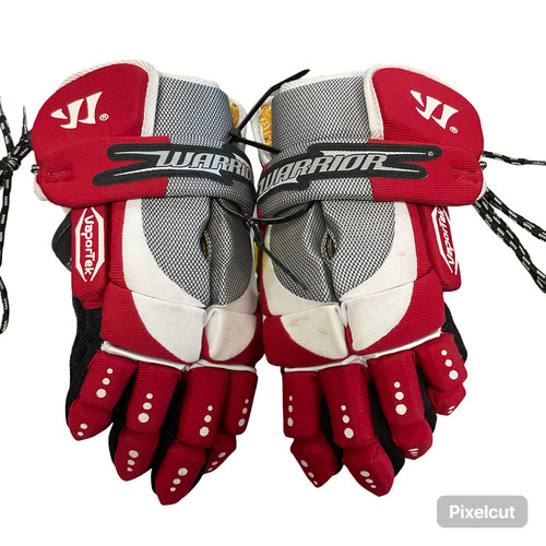 Used Warrior STRATUS Lacrosse Gloves Mens Red 12" 11794-S000263274