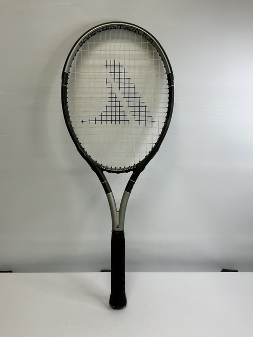 Vist Large View of Product Image Which is Used Pro Kennex TANIUM Adult Tennis Racquet Black 4 3/8"