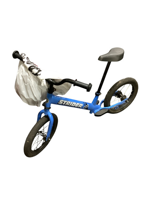 Used STRIDER BALANCE BIKE W/ PEDAL KIT Balance Bike Boys Royal Blue 14" 11347-S000251184