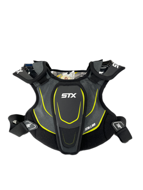 Used STX STALLION 200+ Lacrosse Shoulder Pads Black MD 11735-S000350656