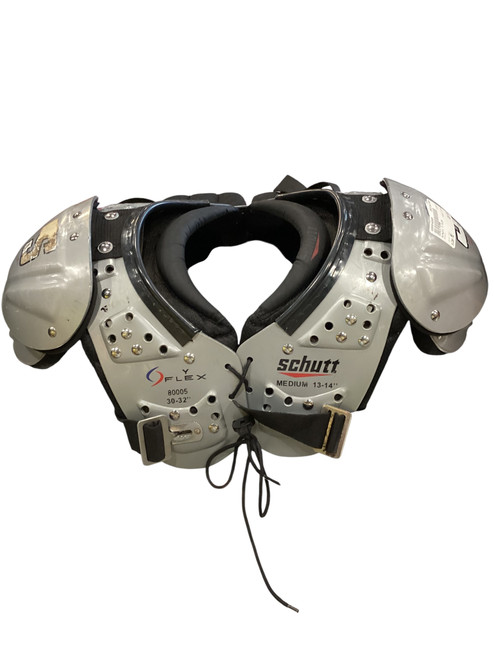 Used Schutt Y FLEX FB Shoulder Pads Grey MD 11884-S000048869