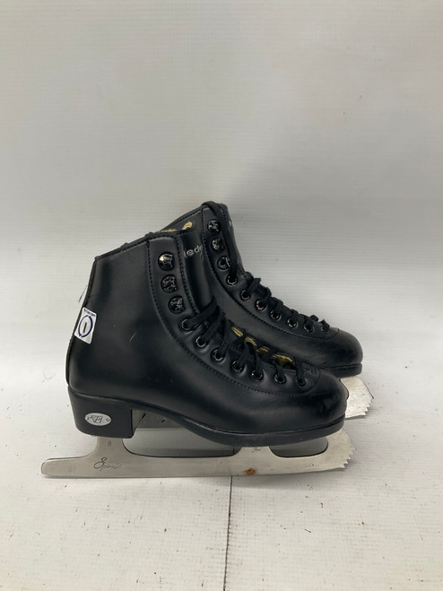 Vist Large View of Product Image Which is Used Riedell OPAL Boys Figure Skate Black Junior 01 11836-S000028411