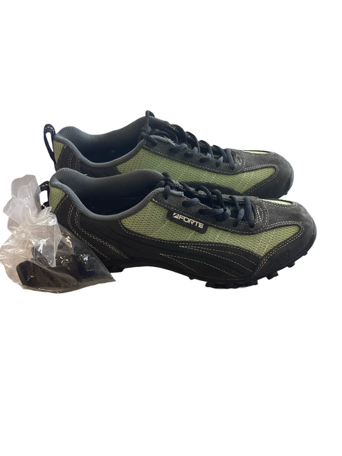 Vist Large View of Product Image Which is Forte Mountain Bike Shoes Green and Black Senior 7