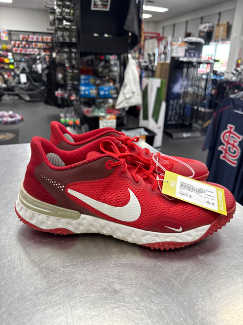 Vist Large View of Product Image Which is Used Nike ALPHA TURF BB/SB Cleats Red Senior 15