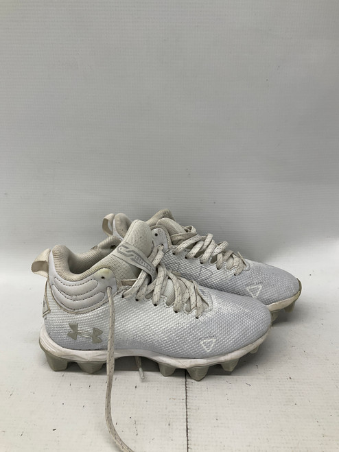 Used Under Armour LOCKED DOWN FB Jr FB Cleats White Junior 01.5 11836-S000028416