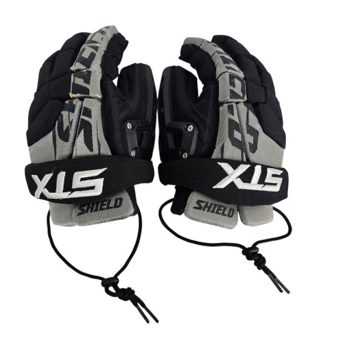 Vist Large View of Product Image Which is Used STX SHIELD LAX Goalie Gloves M Black SM