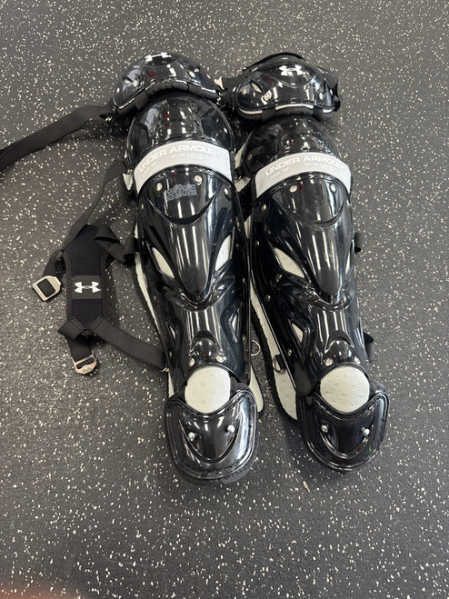 Vist Large View of Product Image Which is Used Under Armour UALG2-JRP Catchers Leg Guards Royal Blue Adult 11849-S000029576