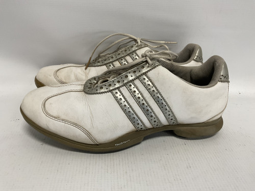 Vist Large View of Product Image Which is Used Adidas Jr Golf Shoes Black Junior 03.5