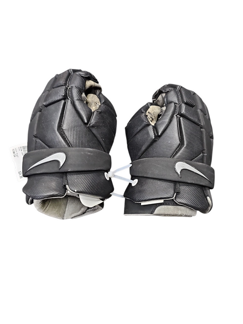 Used Nike LAX GLOVES Lacrosse Gloves Mens Black LG 11617-S000328223
