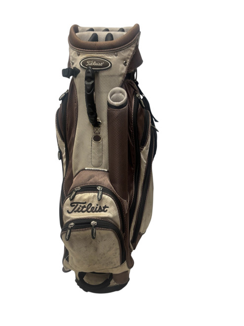 Used Titleist 14-Way Golf Cart Bag Tan w/ Rain Hood 11731-S000143517
