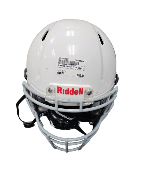 Used Riddell SPEED ICON 2022 YTH FB Helmet White MD 11617-S000328235
