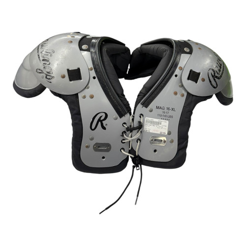 Vist Large View of Product Image Which is Used Rawlings MAG 16-XL FB Shoulder Pads Grey XL