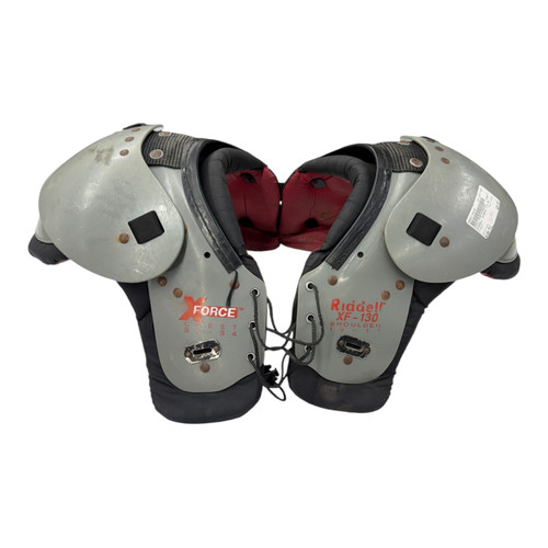 Vist Large View of Product Image Which is Used Riddell XFORCE FB Shoulder Pads Grey M/L