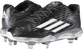 Vist Large View of Product Image Which is New Adidas POWERALLEY METAL BB/SB Cleats Black Senior 11.5