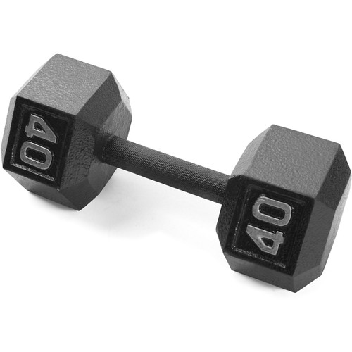 New 40 LB BLACK HEX CAST IRON DB 11890-CAPSDB2040 Vist Large View of Product Image Which is New 40 LB BLACK HEX CAST IRON DB