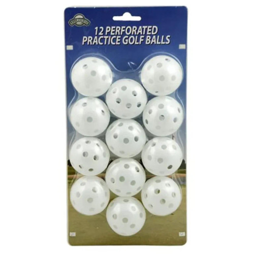 Vist Large View of Product Image Which is New PERFORATED GOLF BALL 12PK WHITE