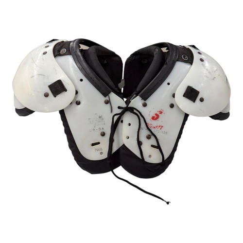 Used Schutt JR BLOCKER FB Shoulder Pads White LG 11890-S000132365 Vist Large View of Product Image Which is Used Schutt JR BLOCKER FB Shoulder Pads White LG