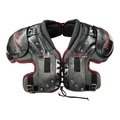 Vist Large View of Product Image Which is Used Riddell RIVAL FB Shoulder Pads Black LG