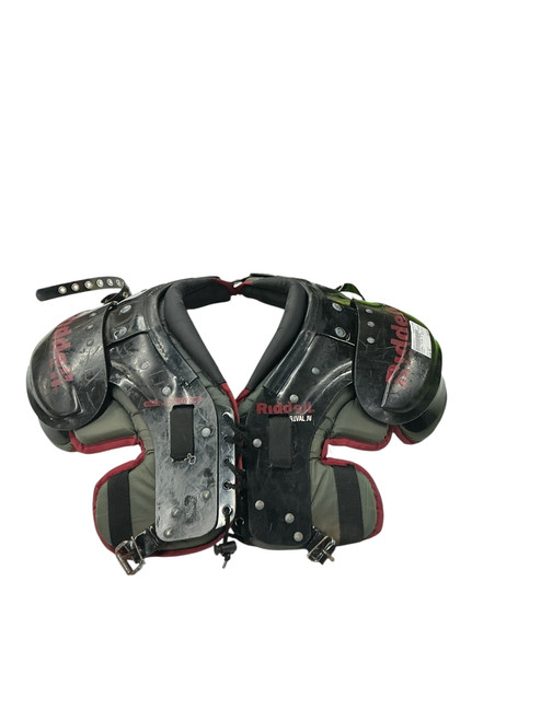Vist Large View of Product Image Which is Used Riddell RIVAL FB Shoulder Pads Black MD 11890-S000132371