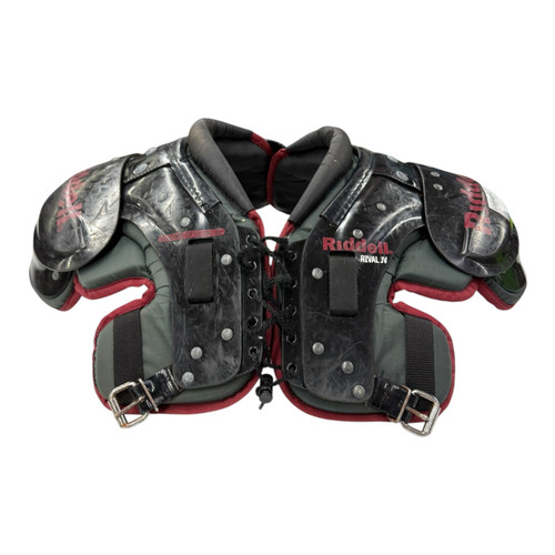 Vist Large View of Product Image Which is Used Riddell RIVAL FB Shoulder Pads Black SM 11890-S000132379