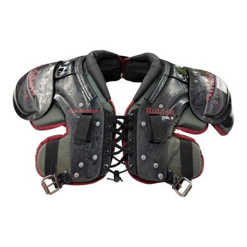 Vist Large View of Product Image Which is Used Riddell RIVAL FB Shoulder Pads Black SM 11890-S000132380