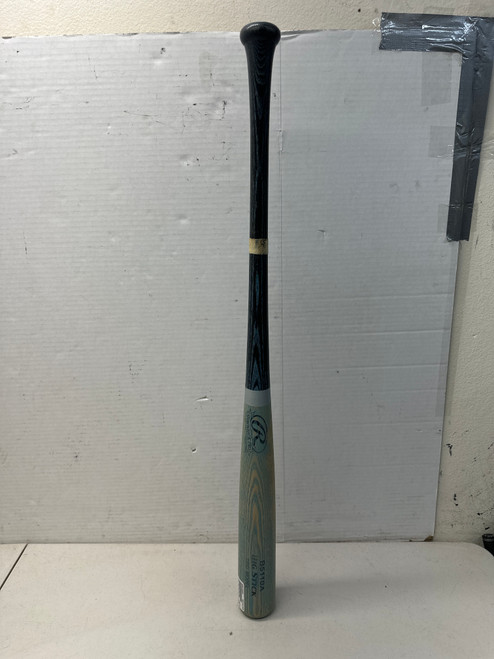 Used Rawlings B5110A BIG STICK PRO MODEL BB/SB Wood Bat Black And Carolina Blue 34" 11835-S000196564