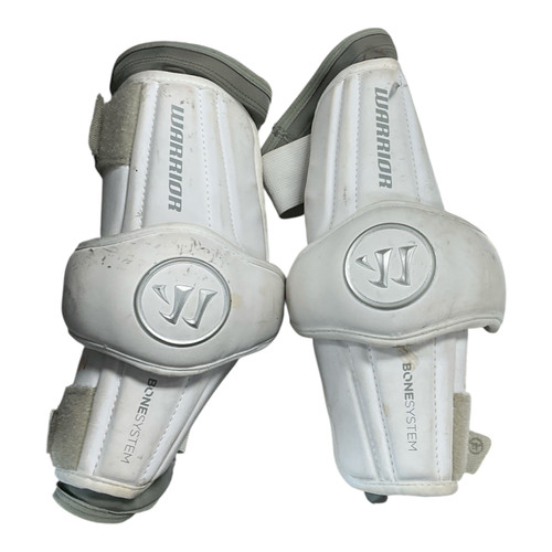 Used Warrior BURN Lacrosse Arm Pads/Guards White MD 11362-S000161441