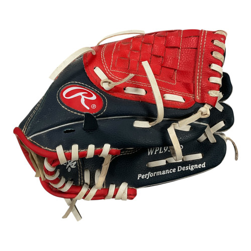 Vist Large View of Product Image Which is Used Rawlings PLAYERS SERIES BB/SB Glove RH Throw Navy Blue 9 1/2" 11362-S000161455