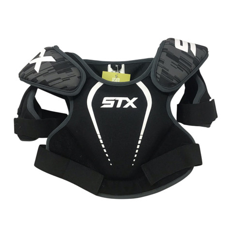 Vist Large View of Product Image Which is Used STX SHOULDER PADS Lacrosse Shoulder Pads Black SM