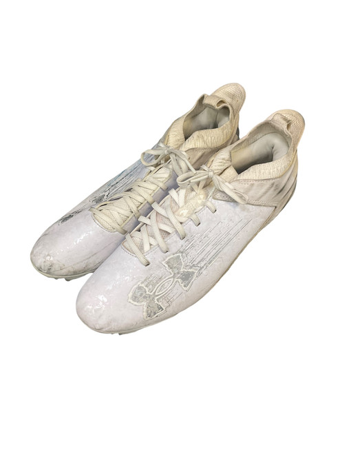 Used Under Armour Adult FB Cleats White Senior 11.5 11768-S000225400