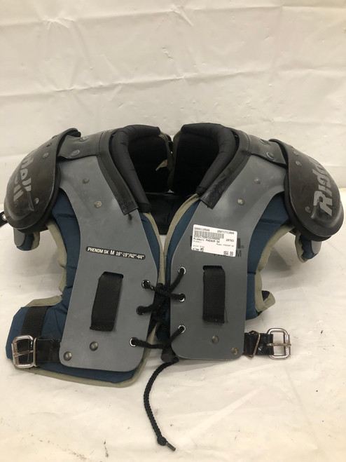 Used Riddell PHENOM SK FB Shoulder Pads Grey MD 11668-S000110586