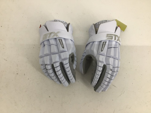 Used STX SURGEON RZR 2 SR XL LAX GLOVES Lacrosse Gloves Mens White XL 11752-S000067382