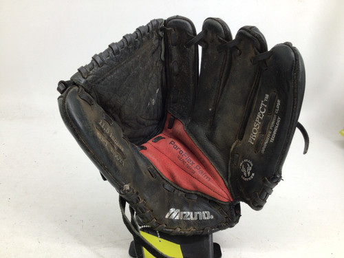 Vist Large View of Product Image Which is Used Mizuno PROSPECT 11.5IN RHT SB GLOVE RH Throw Fastpitch Gloves Black 11 1/2" 11752-S000067397